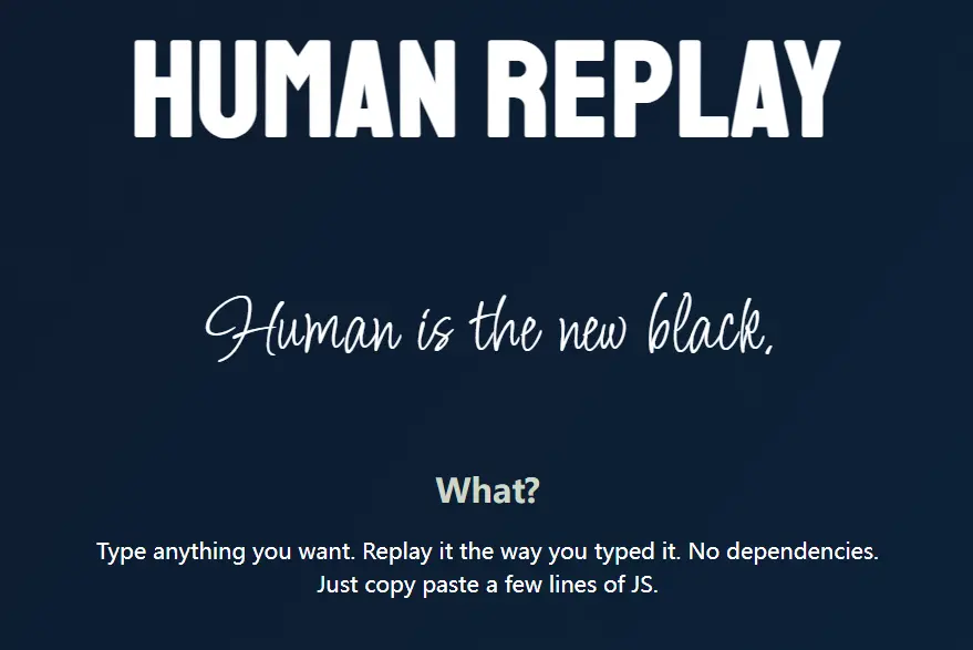 Human Replay